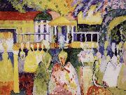 Wassily Kandinsky Krinolinos Holgyek oil painting on canvas